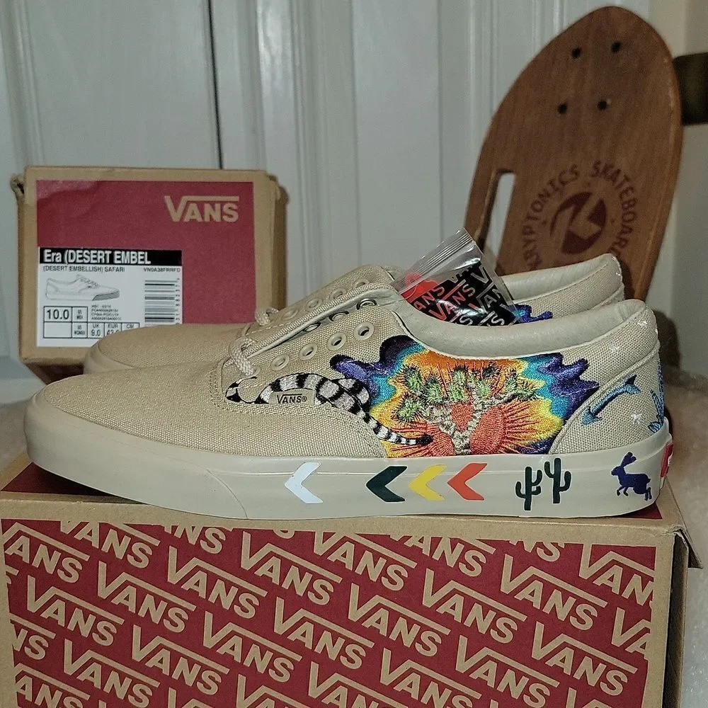 RARE New Vans Desert Embellish Tan Safari Cactus Joshua Tree Size US Mens 10